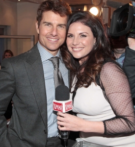Tom Cruise with Xpose presenter Lisa CannonPicture Brian McEvoy